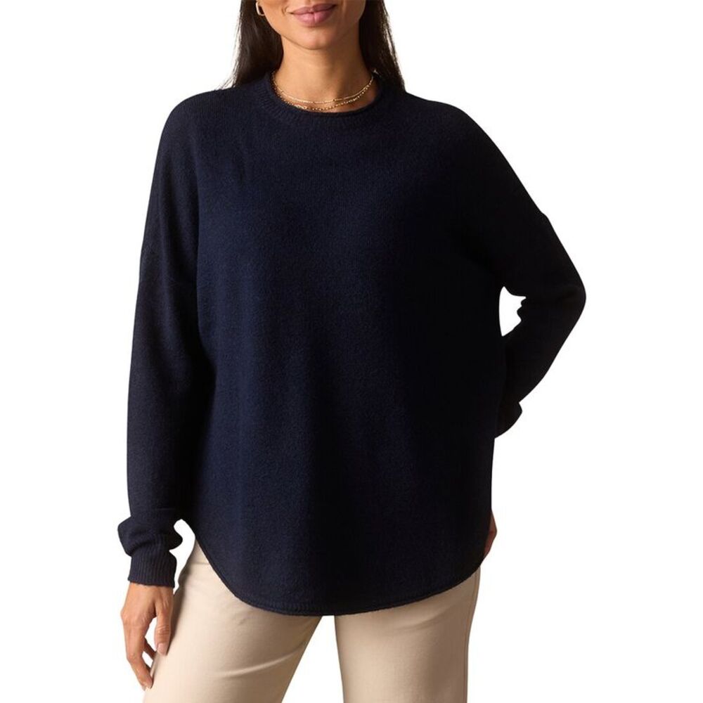 The Normal Brand Womens Marianna Crewneck Sweater, Navy